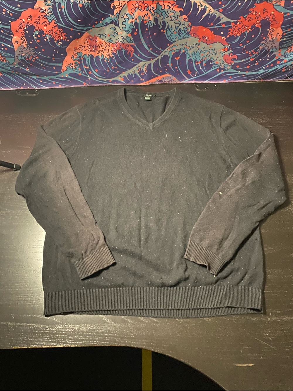 J. Crew Men's V-Neck Sweater in Charcoal Gray